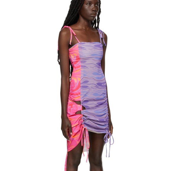 AVAVAV Multicolor Mini Cut-Out Cocktail Dress - Pink & Purple - XS - NWT - Picture 5 of 9